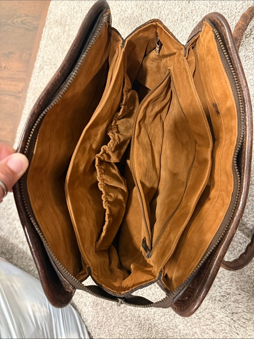 Patricia Nash Brown Leather Shoulder Bag with Tassel & Medallion - Picture 7 of 13
